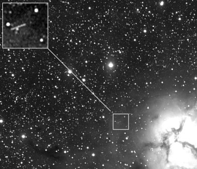 Blaue Spur des ? - Objekts